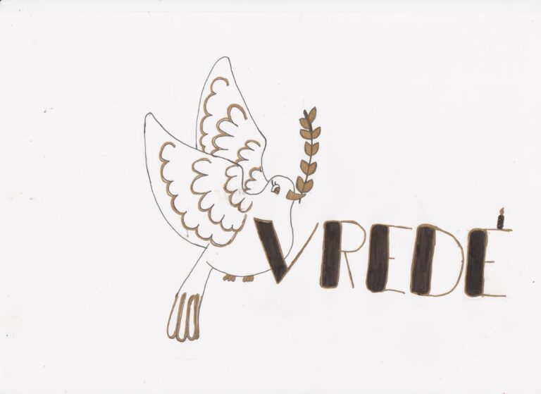 Vrede handlettering door Pleun